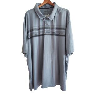 Reebok Golf Polo Shirt 5XL Blue‎ Gray Pattern Short Sleeve Mens